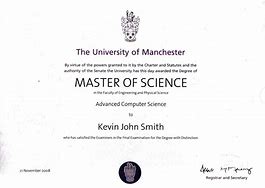 Image result for Master Degree Certificate Sample