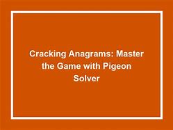 Image result for Anagram Game Pigeon