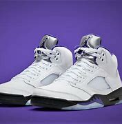 Image result for Air Jordan 5 Retro White Out Line and Purple