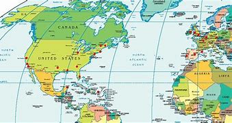 Image result for World Map Europe and America