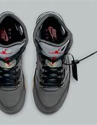 Image result for Jordan $5 Off White with Red Laces