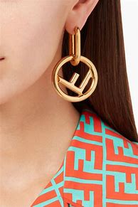 Image result for Fendi Logo Earrings