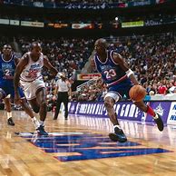 Image result for Michael Jordan Wearing Jordan 8