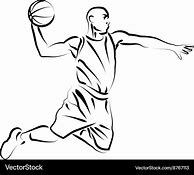 Image result for Basketball Player Outline Drawing