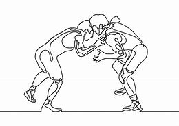 Image result for Wrestling Line Drawing