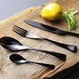 Image result for Black Cutlery Set