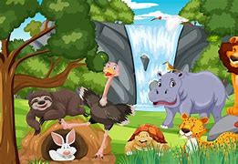 Image result for Forest Society Collanisation and Wildlife Cartoon Image