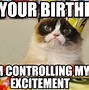Image result for Grumpy Cat Happy Birthday Meme