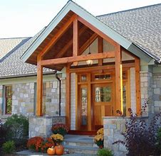 Image result for Timber Frame Porch On Ranch Style House