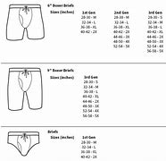 Image result for Boxer Shorts Size Chart
