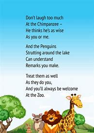 Image result for Zoo Animal Poem