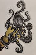 Image result for Black and White Drawings of Octopus