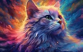 Image result for Cat Colorful 4K Wallpaper