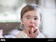 Image result for Baby Girl Eating Apple