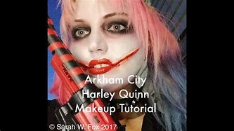 Image result for Arkham City Makeup Harley Quinn