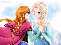 Image result for Anna Elsa Anime Fan Art