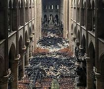 Image result for Notre Dame Fire Aftermath