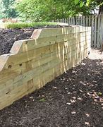Image result for Pressure Treated Lumber Retaining Wall