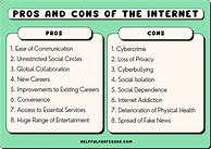 Image result for Pros and Cons of Internet Worksheet