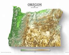 Image result for Oregon Map with Elevation Terrain Lines