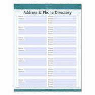 Image result for Phone Directory Template Word