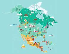 Image result for North America Map with States