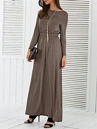 Image result for Simple Long Sleeve Maxi Dress