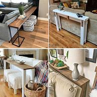 Image result for DIY Sofa Table Ideas