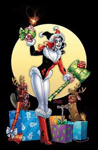 Image result for Harley Quinn Christmas Fan Art
