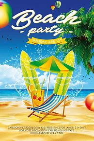 Image result for Beach Party Flyer Template