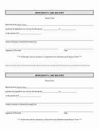 Image result for Dependent Care Receipt Template