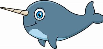 Image result for Construction-Paper Cartoon Narwhal
