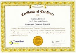 Image result for Driving School Certificate