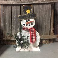 Image result for Wooden Snowman