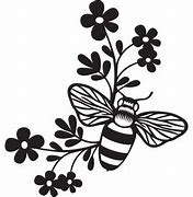 Image result for Simple Flowers and Bee Stencil