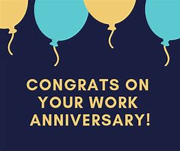 Image result for Happy Work Anniversary Congratulations