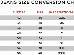 Image result for European Trouser Size Conversion