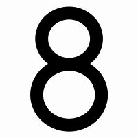 Image result for White Number 8 Transparent