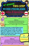 Image result for 4th Grade Word Problems Worksheets