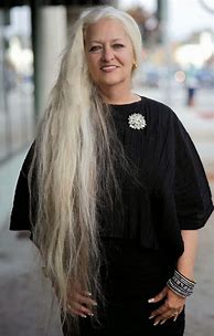 Image result for Old Lady Long Hair