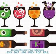 Image result for Halloween Steamless Wine Gasses SVG for Cricut