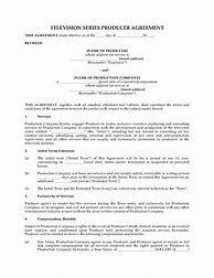 Image result for Producer Contract Template