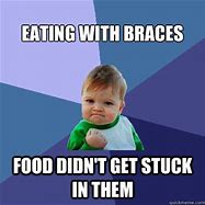 Image result for Eating with Braces Meme