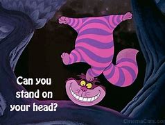 Image result for Cheshire Cat Standing On His Head