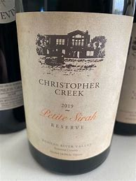 Image result for Christopher Creek Petite Sirah Reserve
