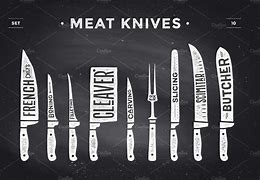 Image result for Types of Meat Knives
