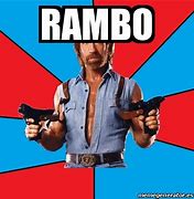 Image result for Rainbow vs Rambo Meme