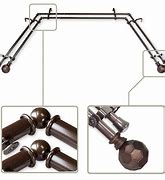 Image result for Adjustable Bay Window Curtain Rods