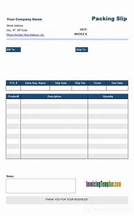 Image result for Packing List and Invoice Invita