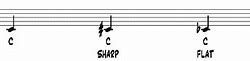 Image result for Music Sharp and Flat Symbols